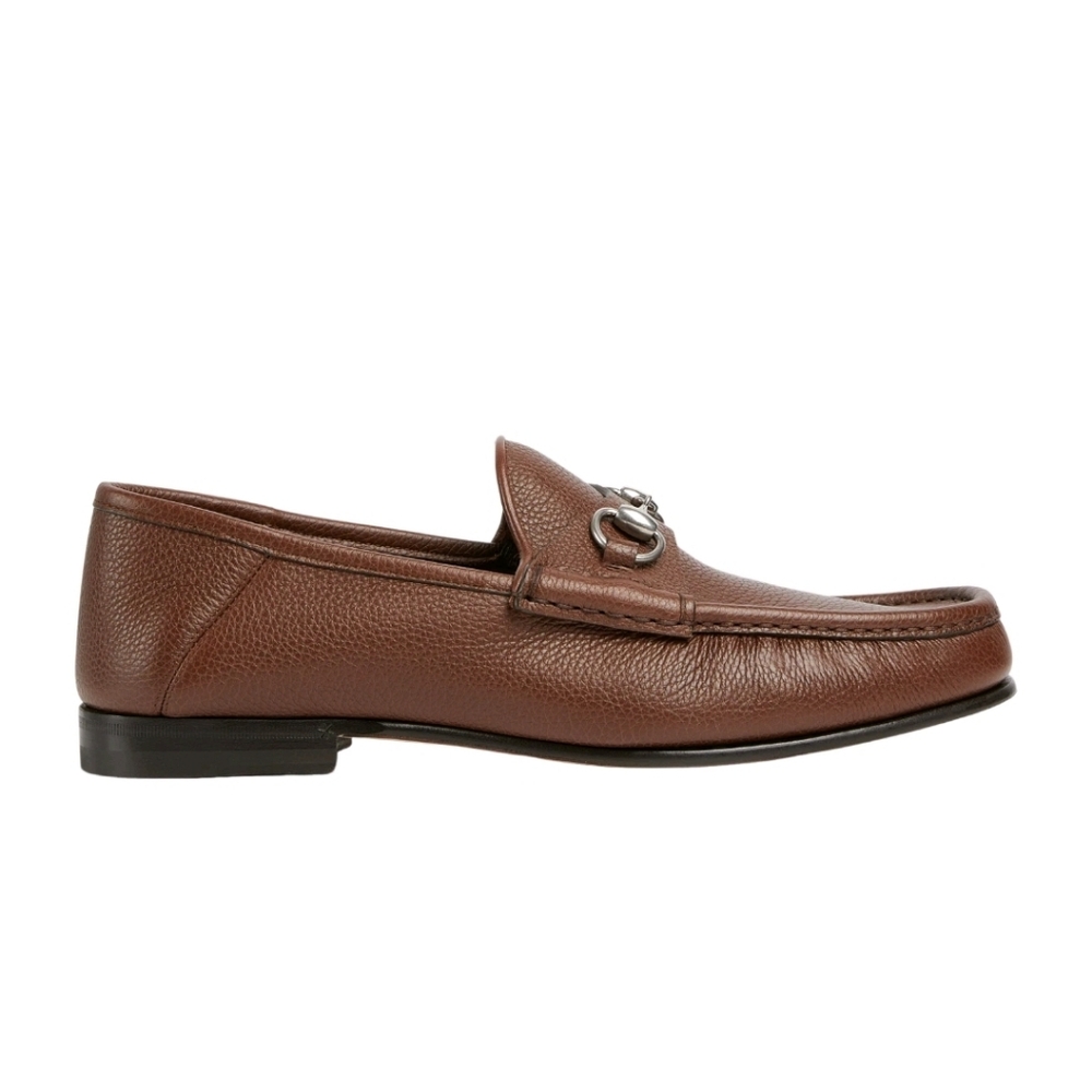 $1050 GUCCI Horsebit 1953 Brown Leather Loafer Shoes UK 12 US 12.5 EU 45.5 BNIB